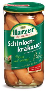 Keunecke Harzer Schinkenkrakauer im zarten Naturdarm 650g (Atg:5x80g)